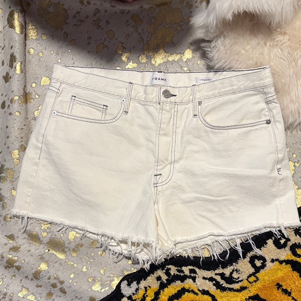 Frame Denim Women's Cream Jean Shorts